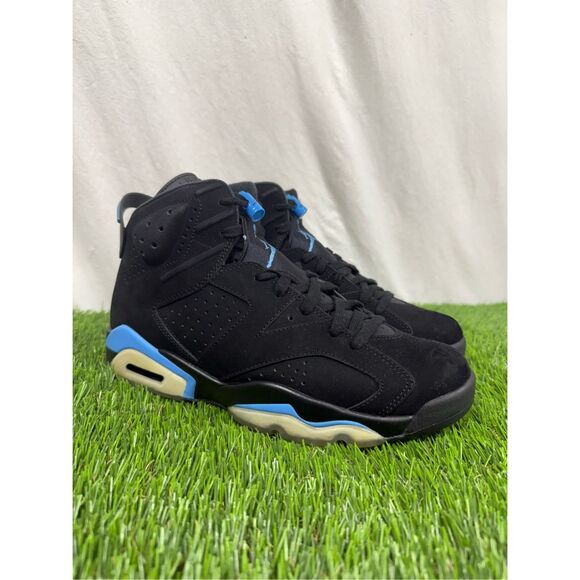 Size 9 - Air Jordan‎ 6 Retro UNC OG All Black Blue VNDS Icy - Picture 1 of 8